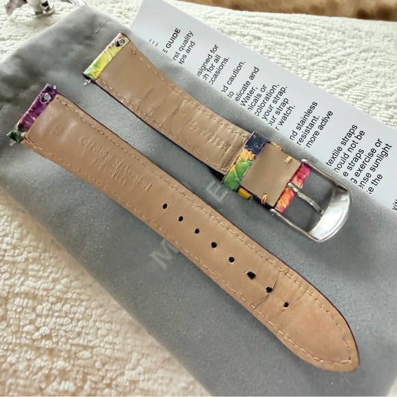 Michele Multi Rainbow Color Snakeskin Watch Strap - 18mm - Picture 3 of 15